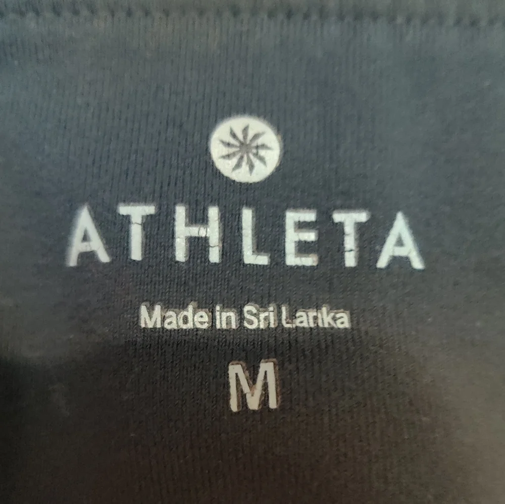 Athleta Charcoal Grey Mesh Capri Leggings EUC sz M